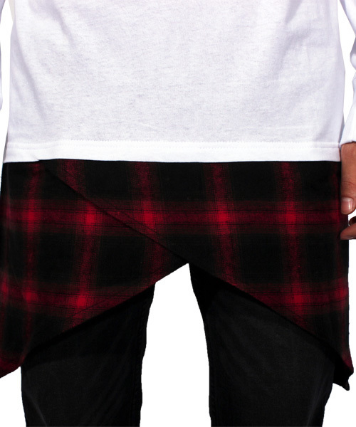 ８(eight)（エイト）の「チェック プルオーバー パーカー スウェット ロング丈（パーカー・メンズ・ホワイト/ブラック・MEDIUM/LARGE）」の20枚目の写真