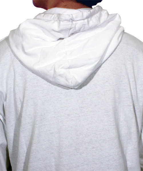 ８(eight)（エイト）の「チェック プルオーバー パーカー スウェット ロング丈（パーカー・メンズ・ホワイト/ブラック・MEDIUM/LARGE）」の6枚目の写真