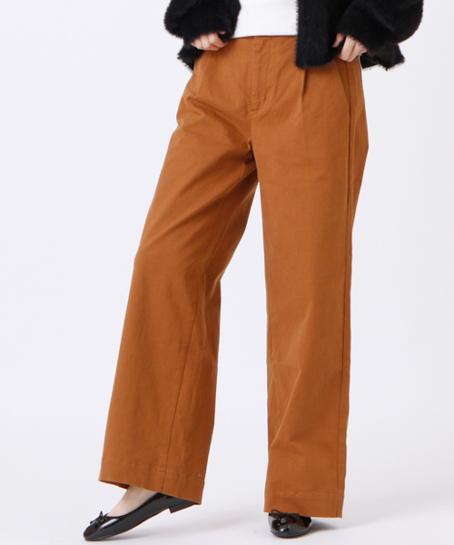 CIAOPANIC TYPY（チャオパニックティピー）の「PPPコラボLIMA2/チノワイドパンツ（チノパンツ・レディース・ベージュ/キャメル/ブラック/インディゴブルー・LARGE/MEDIUM/SMALL/X-SMALL）」の4枚目の写真