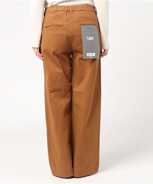 CIAOPANIC TYPY（チャオパニックティピー）の「PPPコラボLIMA2/チノワイドパンツ（チノパンツ・レディース・ベージュ/キャメル/ブラック/インディゴブルー・LARGE/MEDIUM/SMALL/X-SMALL）」の8枚目の写真