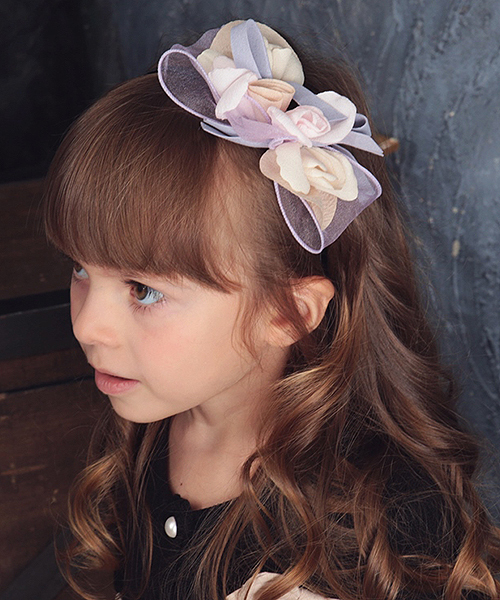 Rora（ローラ）の「セレナーデ　カチューシャ（3color)（カチューシャ・キッズ・ピンク/ブルー/アイボリー・FREE）」の5枚目の写真