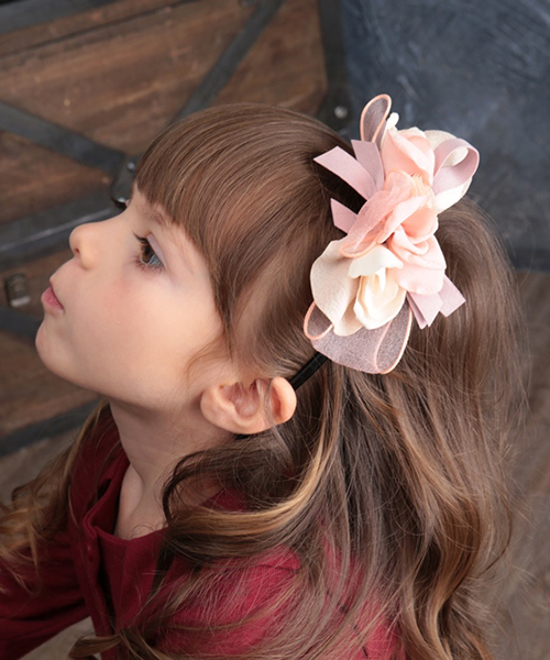 Rora（ローラ）の「セレナーデ　カチューシャ（3color)（カチューシャ・キッズ・ピンク/ブルー/アイボリー・FREE）」の7枚目の写真