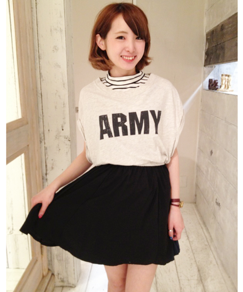 Chico(チコ)の「ARMY切替ロールアップワンピース(ワンピース・レディース・オートミール/ミント/グレー・FREE)」の1枚目の写真