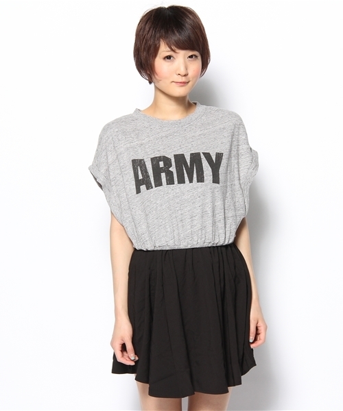 Chico(チコ)の「ARMY切替ロールアップワンピース(ワンピース・レディース・オートミール/ミント/グレー・FREE)」の14枚目の写真