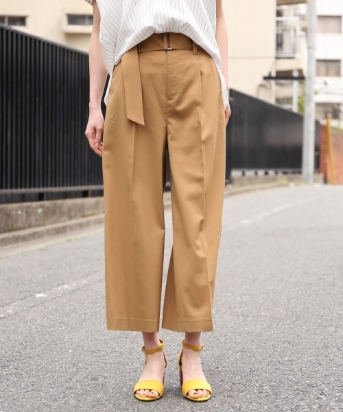 GLOBAL WORK（グローバルワーク）の「【快適機能付】ＴＲワイドパンツ/786335（その他パンツ・レディース・ブラック/ライトグレー/ネイビー/キャメル・LARGE/MEDIUM/SMALL/X-LARGE）」の4枚目の写真