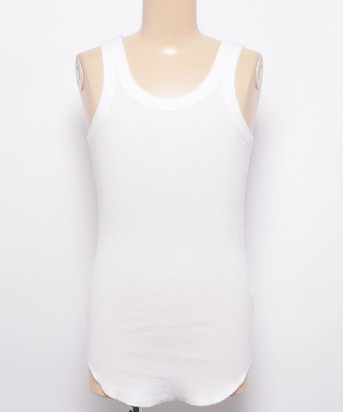 KAZUYUKI KUMAGAIフレスカ天竺 カットオフタンクトップ フレスカ天竺 カットオフタンクトップ バックプリント