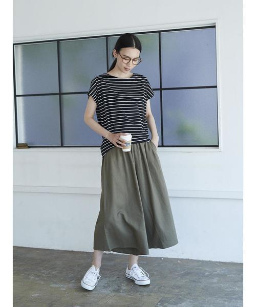 AMERICAN HOLIC(アメリカンホリック)の「・麻混ギャザーロングガウチョパンツ(その他パンツ・レディース・チャコールグレー/カーキ/ピンク/ネイビー/イエロー/キャメル/ベージュ/サックスブルー・FREE)」の20枚目の写真