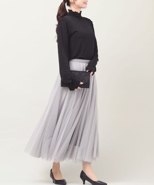 rps（アールピーエス）の「レース×サテン2WAYクラッチBAG（クラッチバッグ・レディース・ブラック/ベージュ/チャコールグレー・フリー）」の14枚目の写真