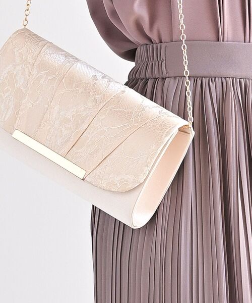 rps（アールピーエス）の「レース×サテン2WAYクラッチBAG（クラッチバッグ・レディース・ブラック/ベージュ/チャコールグレー・フリー）」の20枚目の写真