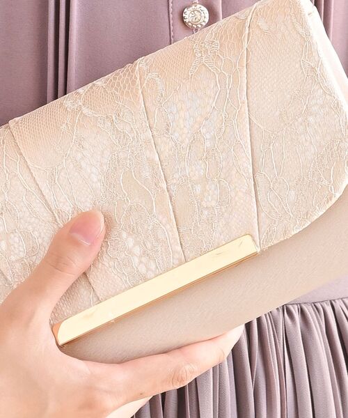 rps（アールピーエス）の「レース×サテン2WAYクラッチBAG（クラッチバッグ・レディース・ブラック/ベージュ/チャコールグレー・フリー）」の22枚目の写真