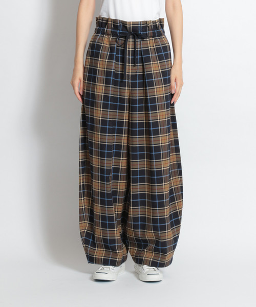 niko and...（ニコアンド）の「ギャザーワイドパンツ（その他パンツ・レディース・ネイビー/ボルドー/イエロー・LARGE/MEDIUM）」の7枚目の写真