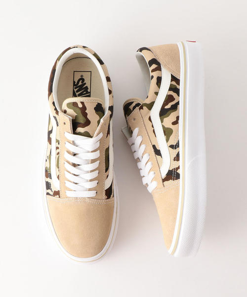 VANS(バンズ)の「<VANS> OLD SKOOL LITE/オールドスクール(スニーカー・メンズ・ベージュ/ブラック・7h/8/9/8h/10)」の2枚目の写真