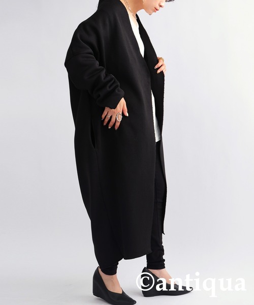 antiqua（アンティカ）の「ショールカラーボアコート（テーラードジャケット・レディース・ブラック/グレー・FREE）」の20枚目の写真