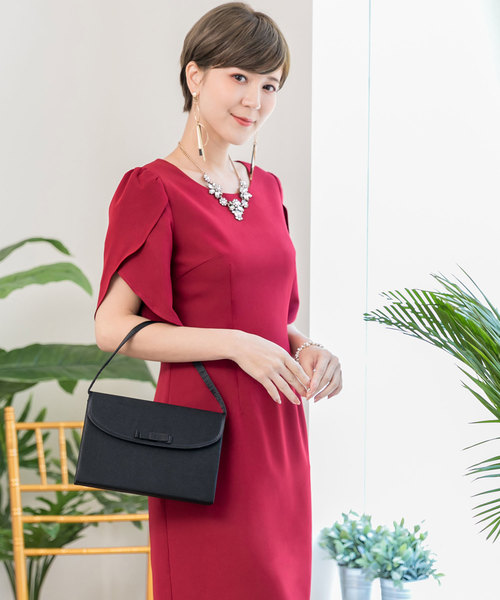 DRESS STAR（ドレス スター）の「リボン付きシンプルハンドバッグ（クラッチバッグ・レディース・ブラック/ブラック系その他/ブラック系その他2・フリー）」の8枚目の写真