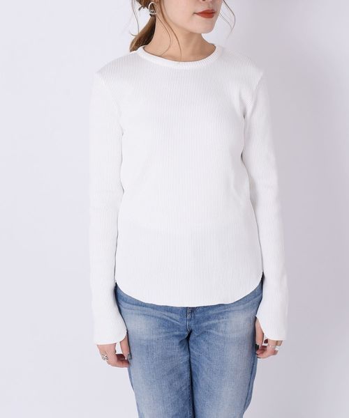 SHIPS(シップス)の「バックスリットテレコプルオーバー◇(Tシャツ/カットソー・レディース・ホワイト/ダークグレー/ベージュ/ブルー・ONE SIZE)」の16枚目の写真