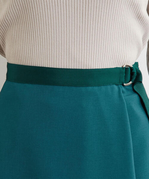 green label relaxing(グリーンレーベルリラクシング)の「D グログラン ベルト フレア スカート(スカート・レディース・ターコイズブルー/ベージュ/ネイビー・38/36)」の11枚目の写真