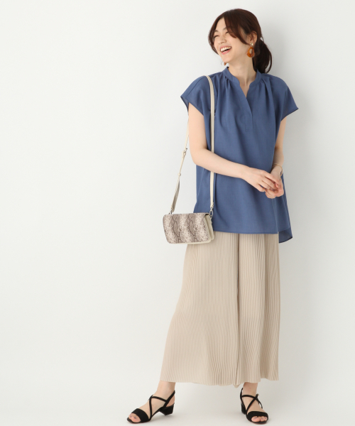 GLOBAL WORK(グローバルワーク)の「リネンライクスキッパーシャツ/834800(シャツ/ブラウス・レディース・ブルー/ホワイト/ベージュ/ダークブルー・LARGE/MEDIUM)」の16枚目の写真