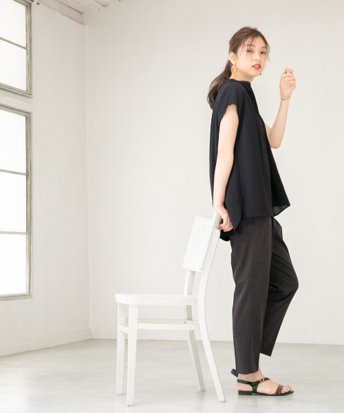 GLOBAL WORK(グローバルワーク)の「リネンライクスキッパーシャツ/834800(シャツ/ブラウス・レディース・ブルー/ホワイト/ベージュ/ダークブルー・LARGE/MEDIUM)」の20枚目の写真