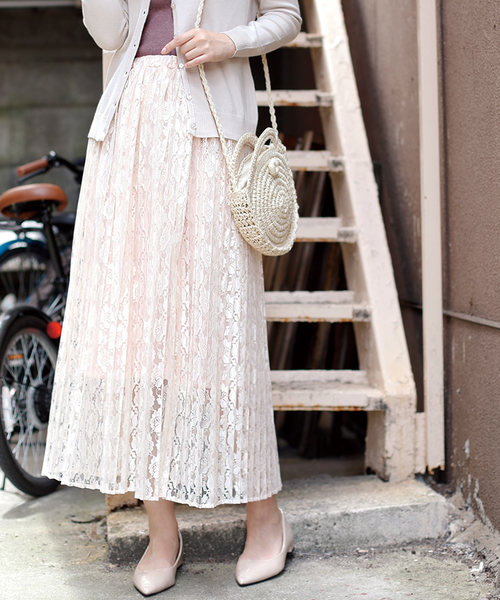 BELL(ベル)の「チュールロングスカート(スカート・レディース・ホワイト/グレー/ベージュ・FREE)」の2枚目の写真