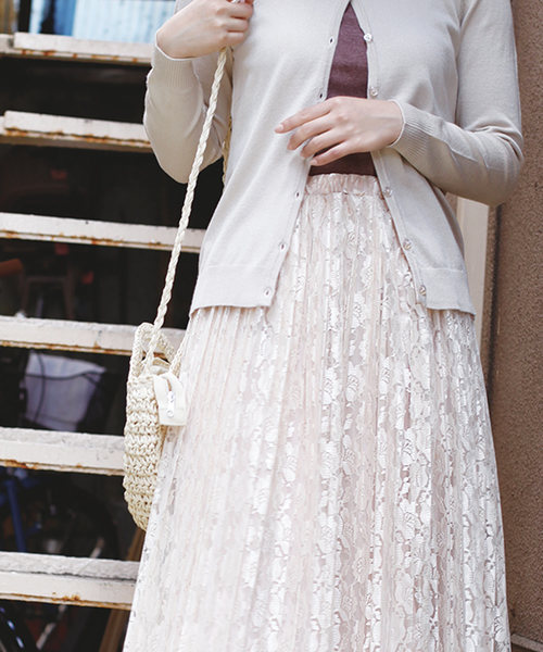 BELL(ベル)の「チュールロングスカート(スカート・レディース・ホワイト/グレー/ベージュ・FREE)」の9枚目の写真