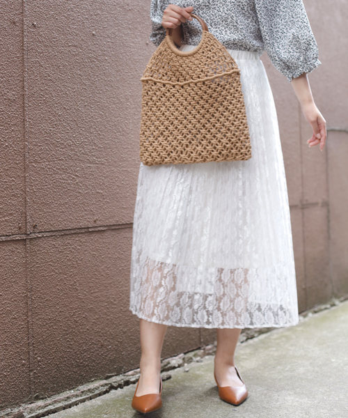 BELL(ベル)の「チュールロングスカート(スカート・レディース・ホワイト/グレー/ベージュ・FREE)」の5枚目の写真