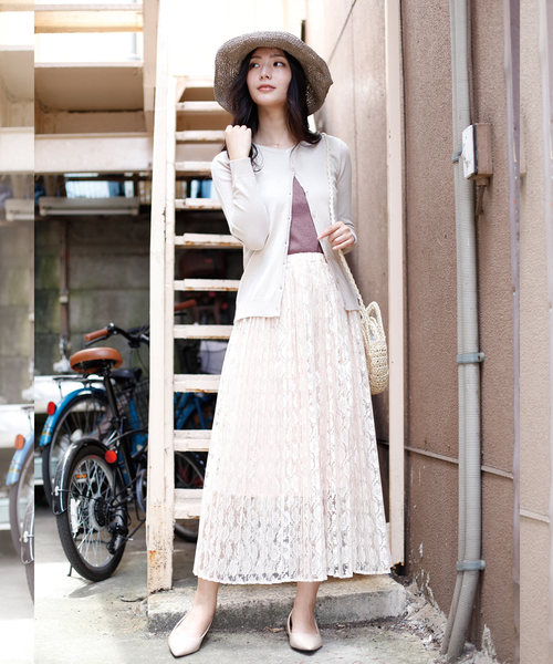 BELL(ベル)の「チュールロングスカート(スカート・レディース・ホワイト/グレー/ベージュ・FREE)」の7枚目の写真