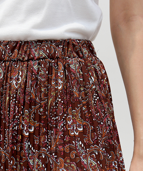 CHARM BERRY TIC（チャームベリーチック）の「ペイズリープリーツガウチョパンツ（その他パンツ・レディース・イエロー/ブラウン/ネイビー・L/M）」の7枚目の写真