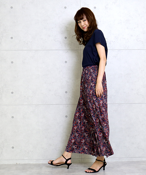 CHARM BERRY TIC（チャームベリーチック）の「ペイズリープリーツガウチョパンツ（その他パンツ・レディース・イエロー/ブラウン/ネイビー・L/M）」の16枚目の写真