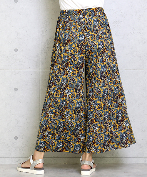 CHARM BERRY TIC（チャームベリーチック）の「ペイズリープリーツガウチョパンツ（その他パンツ・レディース・イエロー/ブラウン/ネイビー・L/M）」の18枚目の写真