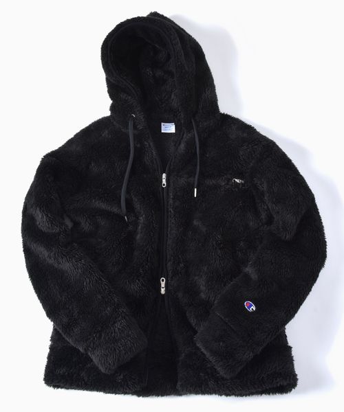 Champion(チャンピオン)の「Champion×SHIPS: 別注 シェルパフリース ラグランフーディージャケット(パーカ)(ブルゾン・メンズ・チャコールグレー/キャメル/ブラック/ネイビー・MEDIUM/X-LARGE/SMALL/LARGE)」の14枚目の写真