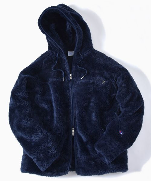 Champion(チャンピオン)の「Champion×SHIPS: 別注 シェルパフリース ラグランフーディージャケット(パーカ)(ブルゾン・メンズ・チャコールグレー/キャメル/ブラック/ネイビー・MEDIUM/X-LARGE/SMALL/LARGE)」の20枚目の写真