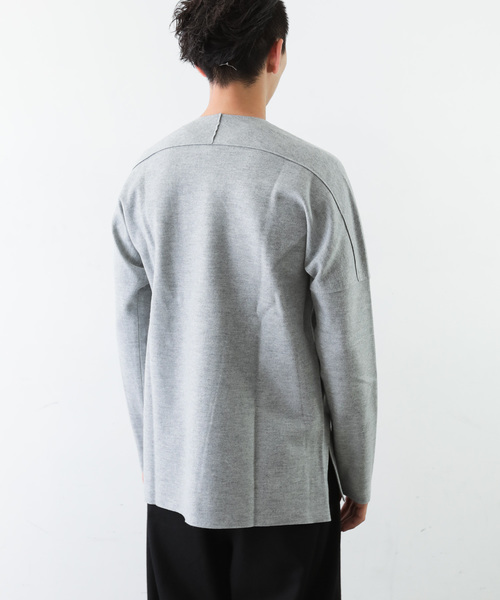 KAZUYUKI KUMAGAI ATTACHMENT（カズユキクマガイアタッチメント）の「ハードメルトンスムース クルーネックドルマンL/S（Tシャツ/カットソー・メンズ・グレー/オフホワイト/ブラック/ブラウン/グリーン・3/1/2）」の19枚目の写真