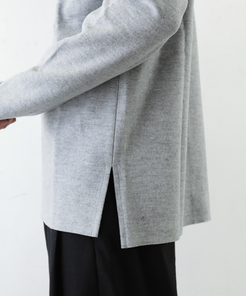 KAZUYUKI KUMAGAI ATTACHMENT（カズユキクマガイアタッチメント）の「ハードメルトンスムース クルーネックドルマンL/S（Tシャツ/カットソー・メンズ・グレー/オフホワイト/ブラック/ブラウン/グリーン・3/1/2）」の21枚目の写真