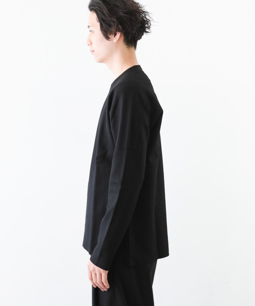 KAZUYUKI KUMAGAI ATTACHMENT（カズユキクマガイアタッチメント）の「ハードメルトンスムース クルーネックドルマンL/S（Tシャツ/カットソー・メンズ・グレー/オフホワイト/ブラック/ブラウン/グリーン・3/1/2）」の12枚目の写真