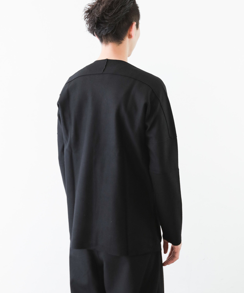 KAZUYUKI KUMAGAI ATTACHMENT（カズユキクマガイアタッチメント）の「ハードメルトンスムース クルーネックドルマンL/S（Tシャツ/カットソー・メンズ・グレー/オフホワイト/ブラック/ブラウン/グリーン・3/1/2）」の13枚目の写真