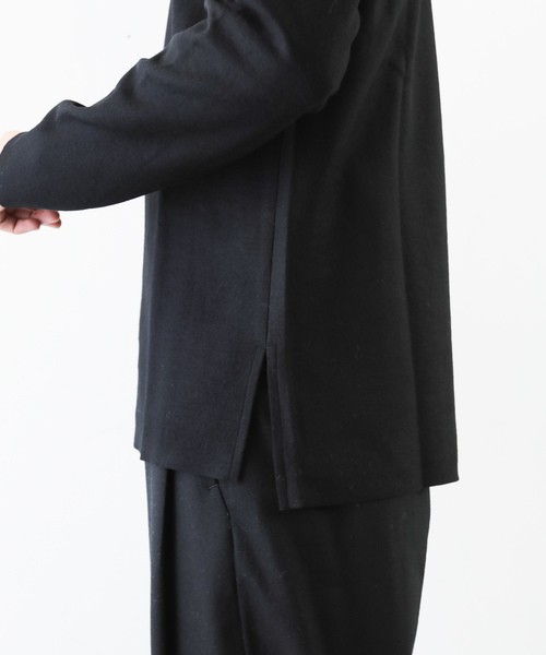 KAZUYUKI KUMAGAI ATTACHMENT（カズユキクマガイアタッチメント）の「ハードメルトンスムース クルーネックドルマンL/S（Tシャツ/カットソー・メンズ・グレー/オフホワイト/ブラック/ブラウン/グリーン・3/1/2）」の15枚目の写真