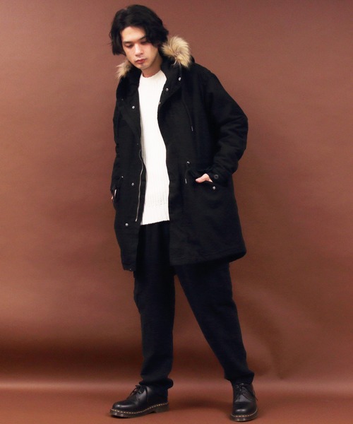 ８(eight)（エイト）の「テーパード ワイド　カーゴパンツ（カーゴパンツ・メンズ・ブラック/ブラウン/カーキ・MEDIUM/LARGE/X-LARGE）」の13枚目の写真