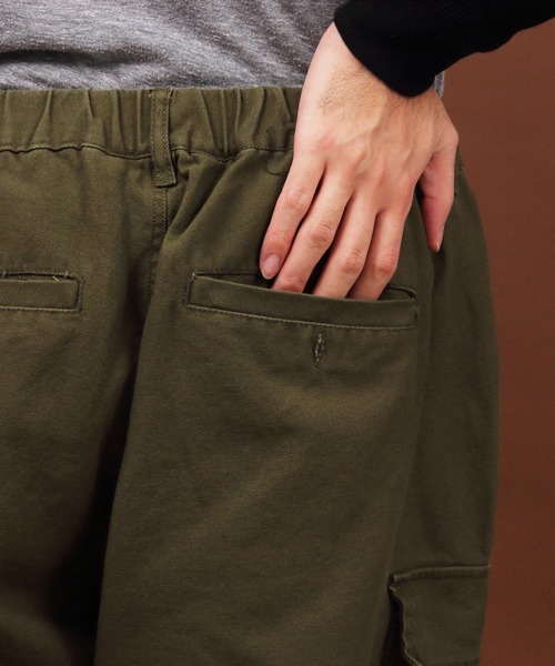 ８(eight)（エイト）の「テーパード ワイド　カーゴパンツ（カーゴパンツ・メンズ・ブラック/ブラウン/カーキ・MEDIUM/LARGE/X-LARGE）」の12枚目の写真