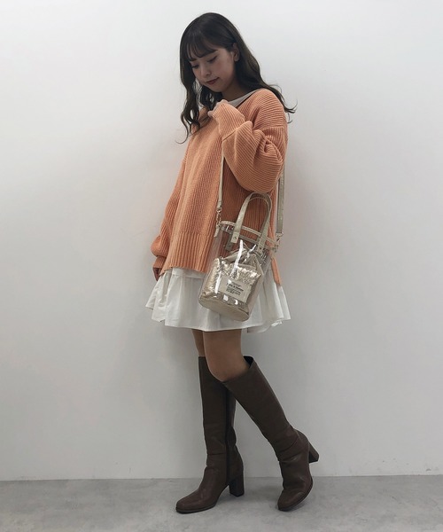 one after another NICE CLAUP（ワンアフターアナザーナイスクラップ）の「3点セットPVCバッグ（ショルダーバッグ・レディース・カーキ/アイボリー/モカ・FREE）」の18枚目の写真