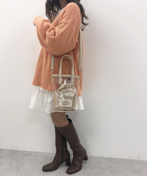 one after another NICE CLAUP（ワンアフターアナザーナイスクラップ）の「3点セットPVCバッグ（ショルダーバッグ・レディース・カーキ/アイボリー/モカ・FREE）」の22枚目の写真