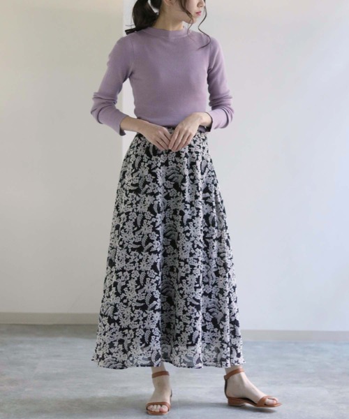 HER CLOSET（ハークローゼット）の「(入荷無し)【shemoshelly】袖スリットロングスリーブクルーネックリブニット（ニット/セーター・レディース・ライトグレー/ブラック/オフホワイト/ラベンダー/グリーン系その他/イエロー系その他・M）」の19枚目の写真