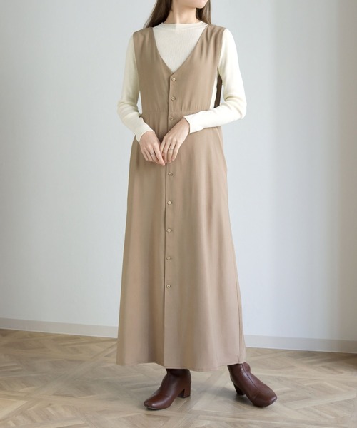 HER CLOSET（ハークローゼット）の「(入荷無し)【shemoshelly】袖スリットロングスリーブクルーネックリブニット（ニット/セーター・レディース・ライトグレー/ブラック/オフホワイト/ラベンダー/グリーン系その他/イエロー系その他・M）」の10枚目の写真