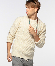 BEAMS LIGHTS Men's | BEAMS LIGHTS / 3ゲージケーブルニット(ニット/セーター)