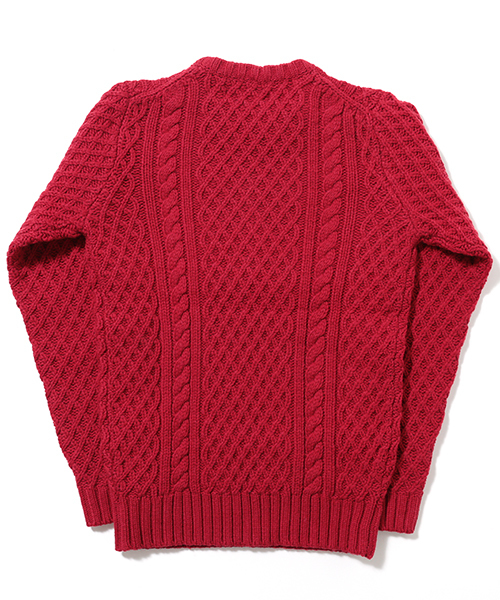 BEAMS LIGHTS Men's(ビームスライツ メンズ)の「BEAMS LIGHTS / 3ゲージケーブルニット(ニット/セーター・メンズ・オフホワイト/レッド/グレー/ネイビー・LARGE/SMALL/X-LARGE/MEDIUM)」の7枚目の写真