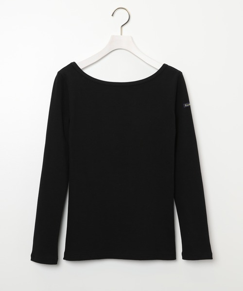 Le Minor（ルミノア）の「ルミノア Le Minor / マイクロリブ バックUネックカットソー（Tシャツ/カットソー・レディース・ブラック/ホワイト/ベージュ・S）」の2枚目の写真