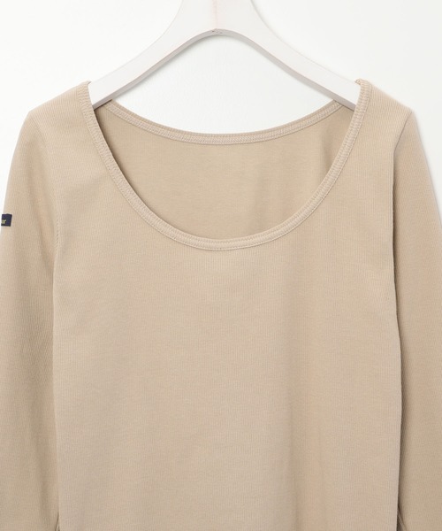 Le Minor（ルミノア）の「ルミノア Le Minor / マイクロリブ バックUネックカットソー（Tシャツ/カットソー・レディース・ブラック/ホワイト/ベージュ・S）」の9枚目の写真