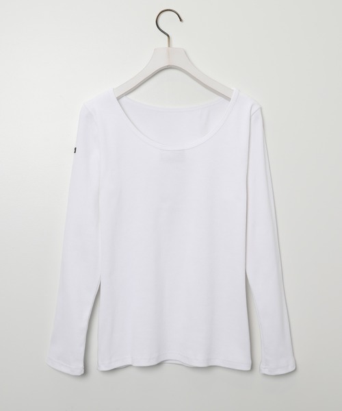 Le Minor（ルミノア）の「ルミノア Le Minor / マイクロリブ バックUネックカットソー（Tシャツ/カットソー・レディース・ブラック/ホワイト/ベージュ・S）」の12枚目の写真