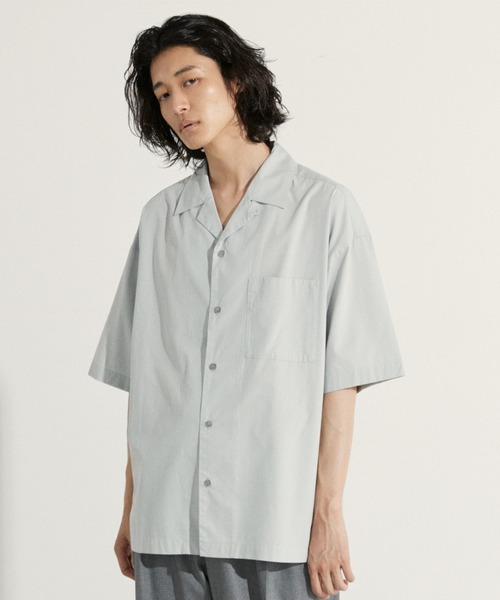 WYM LIDNM（ウィム バイ リドム）の「TENCEL/COTTON OPEN COLLAR SHIRT/オープンカラーシャツ（トップス）」
