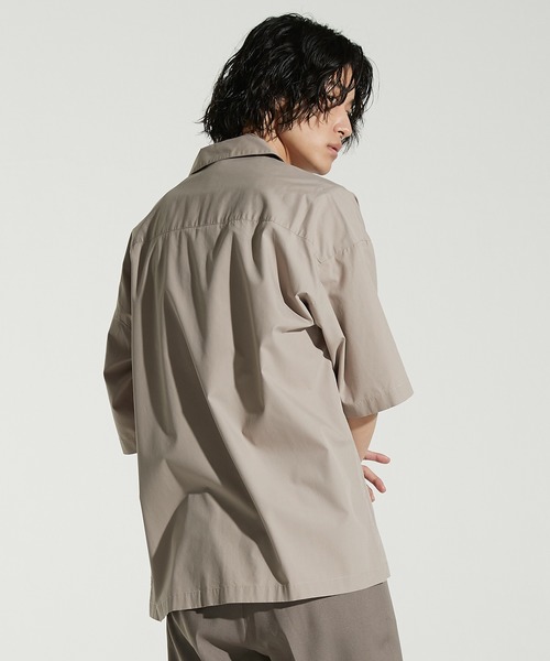 WYM LIDNM（ウィム バイ リドム）の「TENCEL/COTTON OPEN COLLAR