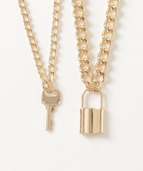 WEGO（ウィゴー）の「WEGO/キーモチーフネックレス（ネックレス・レディース・ゴールド/シルバー・FREE）」の2枚目の写真